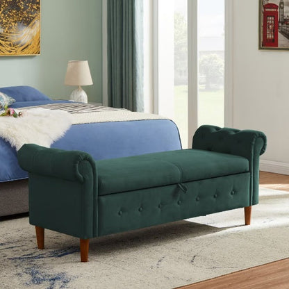 Jade Green Entryway Settee