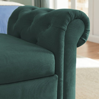 Jade Green Entryway Settee