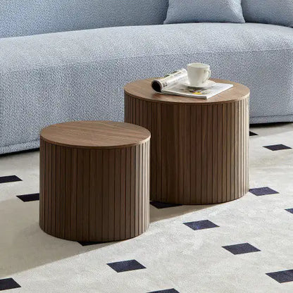 The Aurelia Walnut Nesting Table Duo