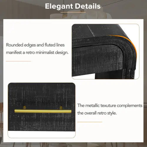 Pavlova Entry Way Table (Antique Black)