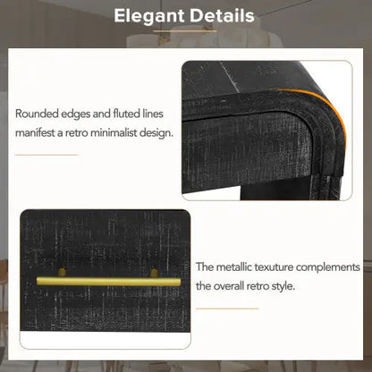 Pavlova Entry Way Table (Antique Black)