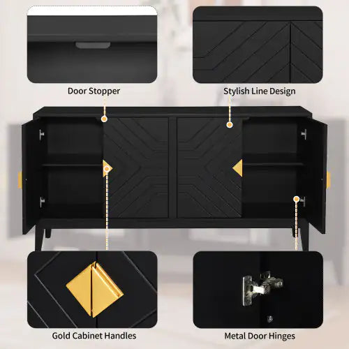 Le Chevron Noir Storage Sideboard