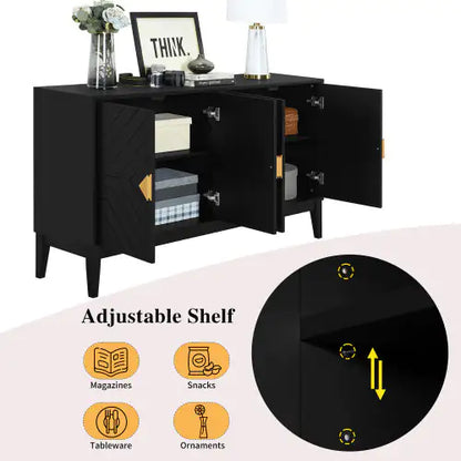 Le Chevron Noir Storage Sideboard