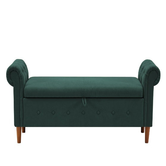 Jade Green Entryway Settee