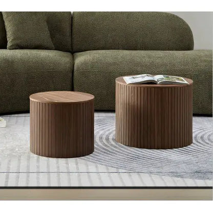 The Aurelia Walnut Nesting Table Duo