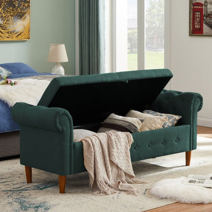 Jade Green Entryway Settee