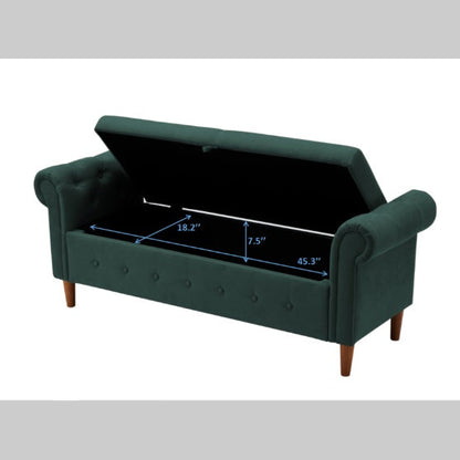 Jade Green Entryway Settee
