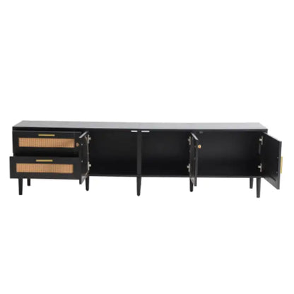 The Montclair Noir Rattan Media Credenza