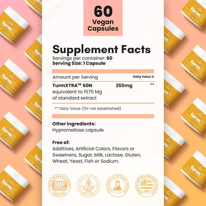 Turmeric Supplement - 250 mg per Capsule