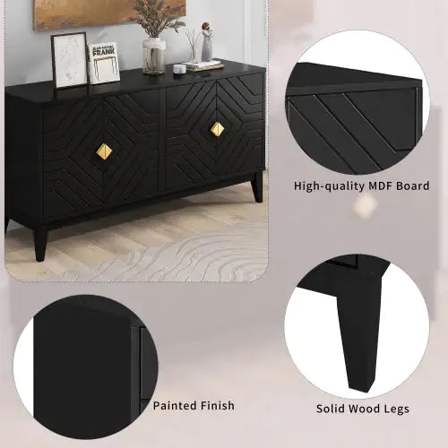Le Chevron Noir Storage Sideboard