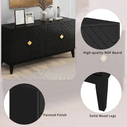 Le Chevron Noir Storage Sideboard