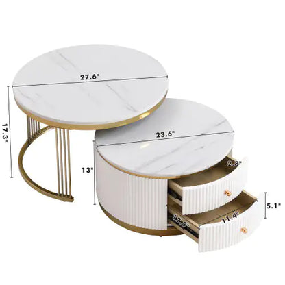 The Amelia Nested Coffee Table Duo