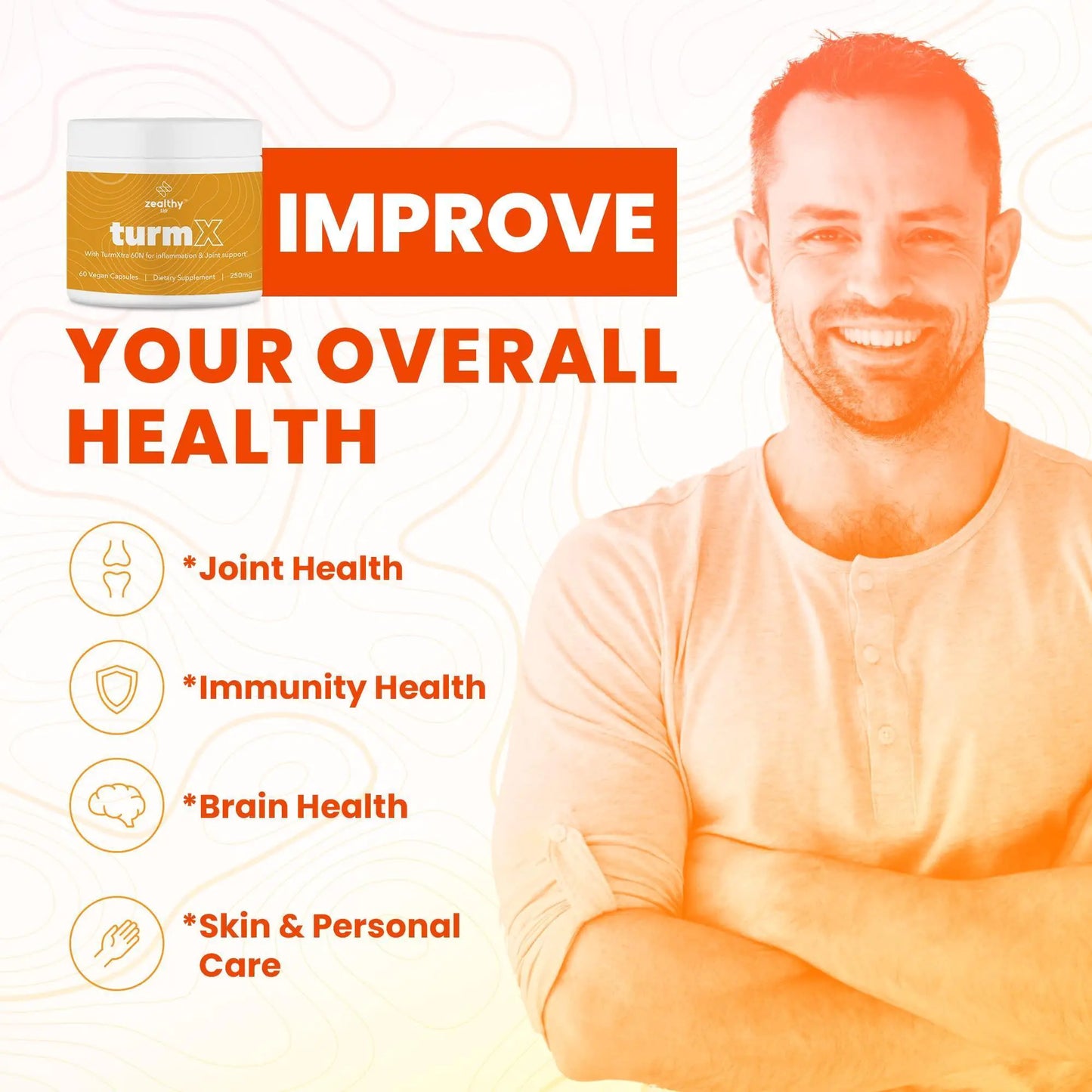 Turmeric Supplement - 250 mg per Capsule