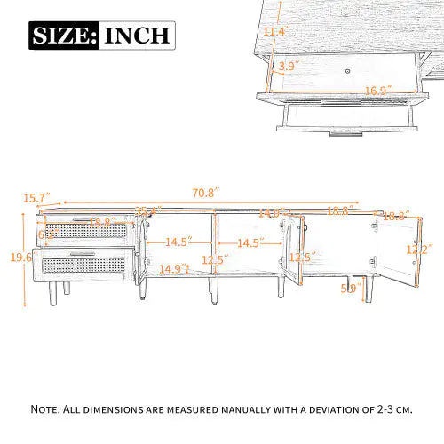 The Montclair Noir Rattan Media Credenza